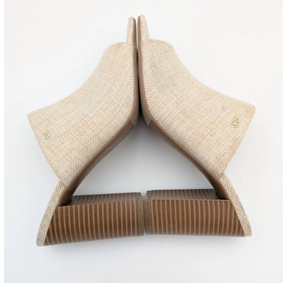 Calvin Klein Jotie Women's Heeled Sandal Square Toe Light Natural Size US8M EU39 - Picture 10 of 12